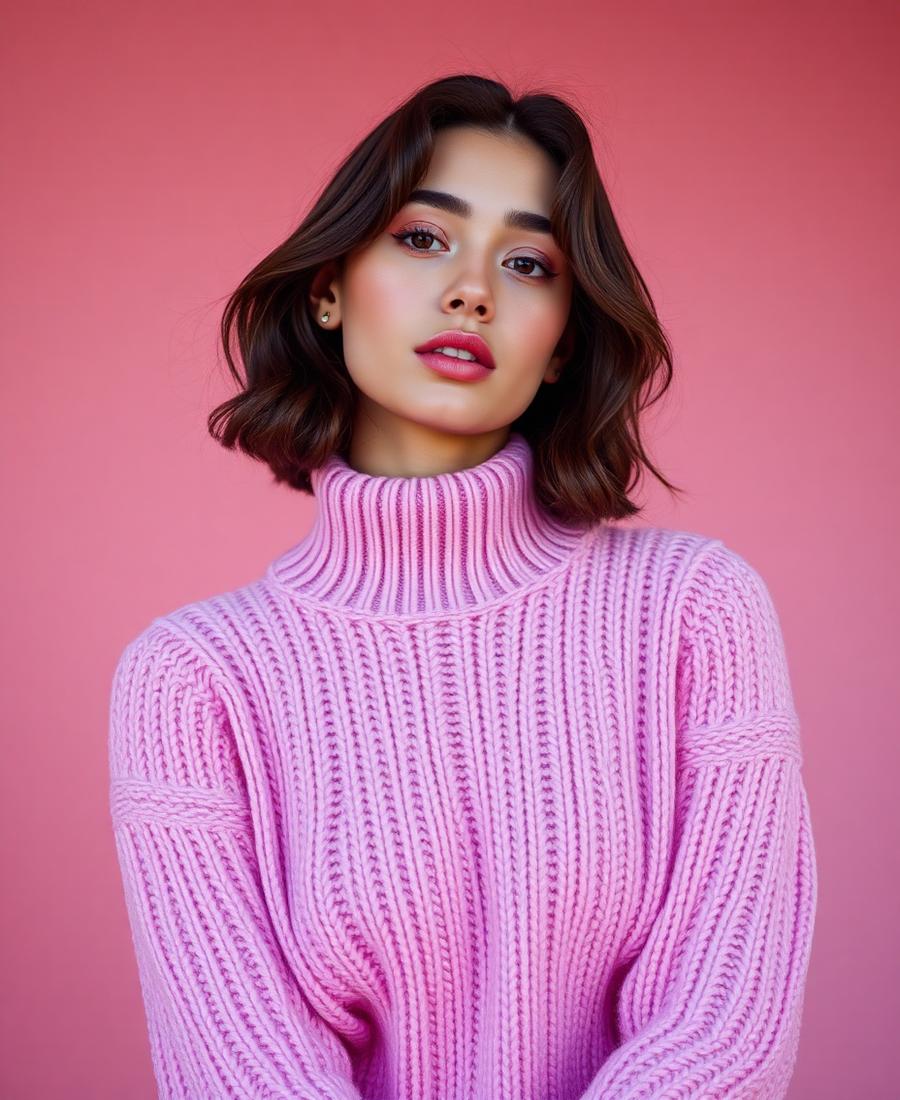 Pink sweater after
